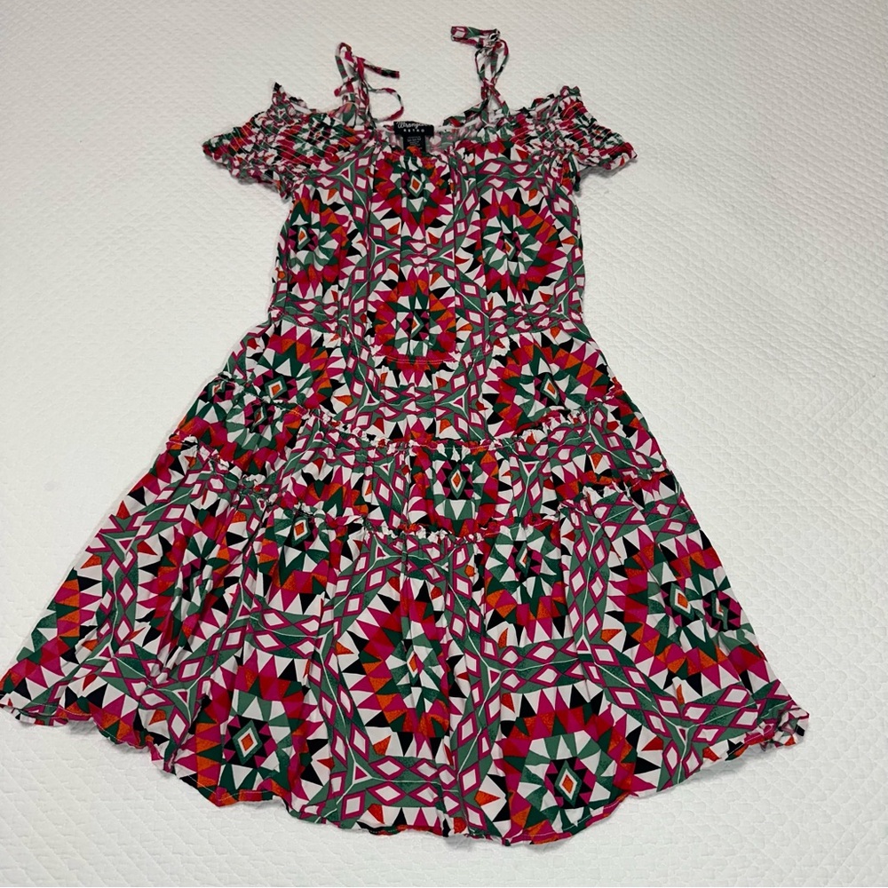 Wrangler Retro Dress with Kaleidoscope Pattern Sz M